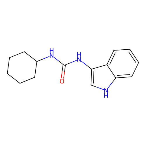 1-cyclohexyl-3-(1H-indol-3-yl)urea structure