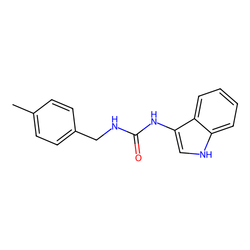 1-(1H-indol-3-yl)-3-(4-methylbenzyl)urea structure