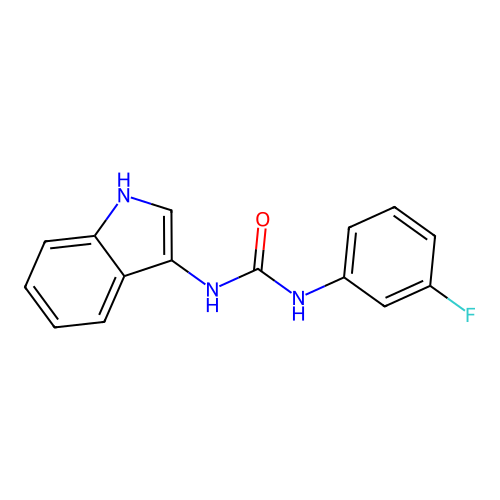 1-(3-fluorophenyl)-3-(1H-indol-3-yl)urea structure