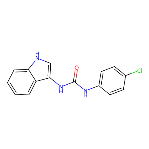 1-(4-chlorophenyl)-3-(1H-indol-3-yl)urea structure
