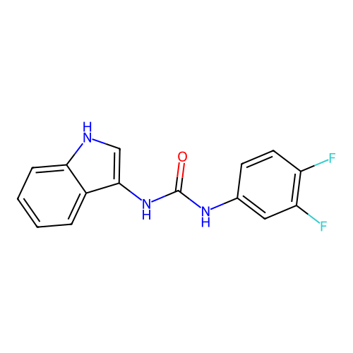 1-(3,4-difluorophenyl)-3-(1H-indol-3-yl)urea structure