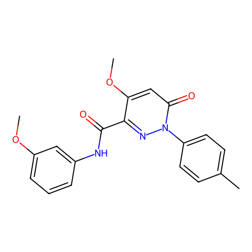 4-methoxy-N-(3-methoxyphenyl)-1-(4-methylphenyl)-6-oxopyridazine-3-carboxamide structure