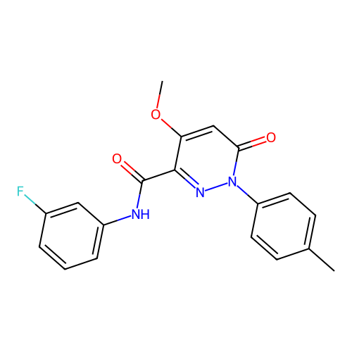 N-(3-fluorophenyl)-4-methoxy-1-(4-methylphenyl)-6-oxopyridazine-3-carboxamide structure