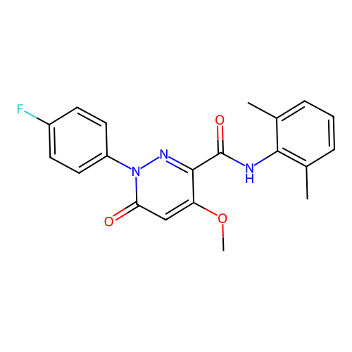 N-(2,6-dimethylphenyl)-1-(4-fluorophenyl)-4-methoxy-6-oxo-1,6-dihydropyridazine-3-carboxamide structure