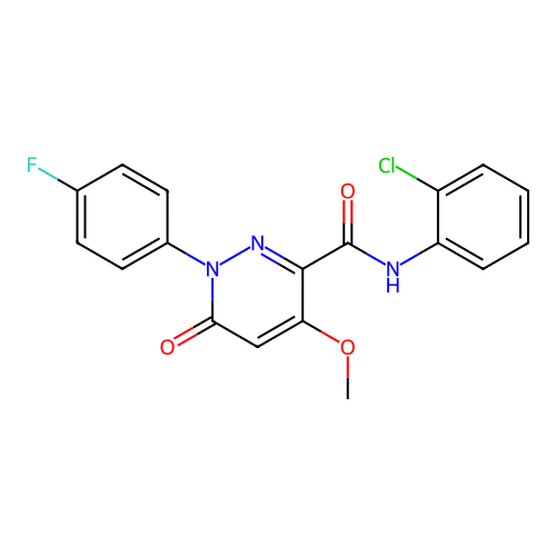 N-(2-chlorophenyl)-1-(4-fluorophenyl)-4-methoxy-6-oxo-1,6-dihydropyridazine-3-carboxamide structure