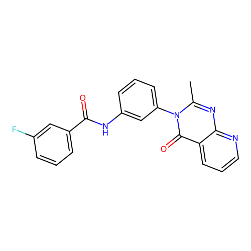 3-fluoro-N-(3-(2-methyl-4-oxopyrido[2,3-d]pyrimidin-3(4H)-yl)phenyl)benzamide structure