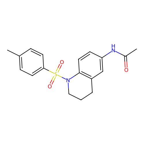 N-(1-tosyl-1,2,3,4-tetrahydroquinolin-6-yl)acetamide structure