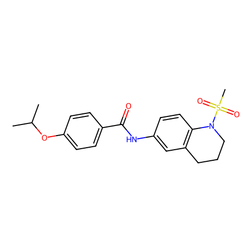 4-isopropoxy-N-(1-(methylsulfonyl)-1,2,3,4-tetrahydroquinolin-6-yl)benzamide structure