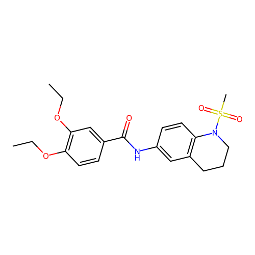 3,4-diethoxy-N-(1-methylsulfonyl-3,4-dihydro-2H-quinolin-6-yl)benzamide structure