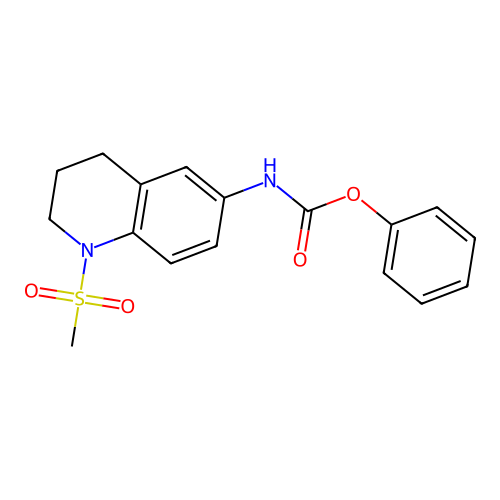 phenyl N-(1-methylsulfonyl-3,4-dihydro-2H-quinolin-6-yl)carbamate structure