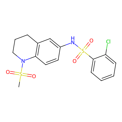 2-chloro-N-(1-methylsulfonyl-3,4-dihydro-2H-quinolin-6-yl)benzenesulfonamide structure