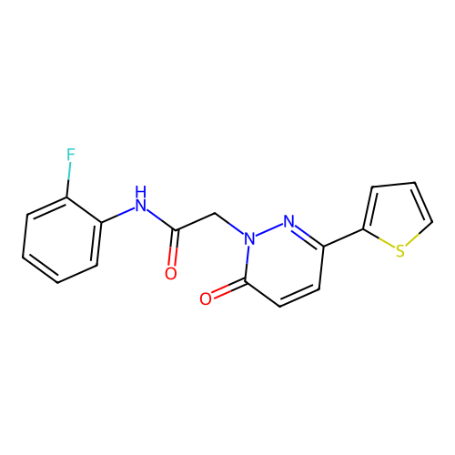 N-(2-fluorophenyl)-2-(6-oxo-3-thiophen-2-ylpyridazin-1-yl)acetamide structure