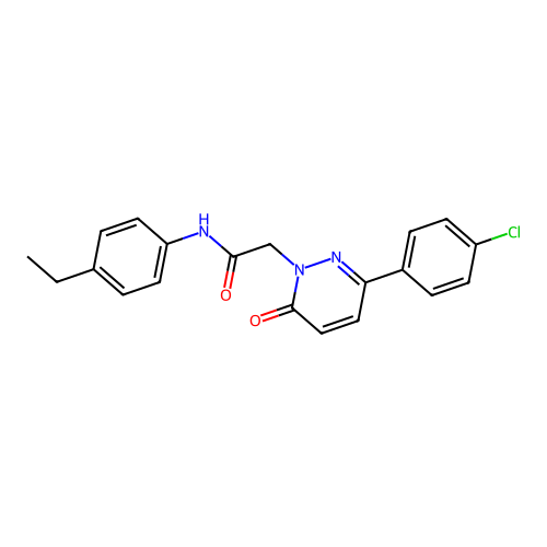 2-[3-(4-chlorophenyl)-6-oxopyridazin-1-yl]-N-(4-ethylphenyl)acetamide structure