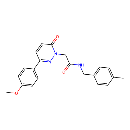 2-[3-(4-methoxyphenyl)-6-oxopyridazin-1-yl]-N-[(4-methylphenyl)methyl]acetamide structure