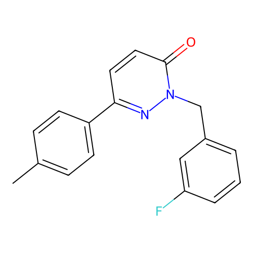 2-(3-fluorobenzyl)-6-(p-tolyl)pyridazin-3(2H)-one structure
