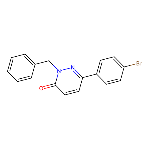 2-benzyl-6-(4-bromophenyl)pyridazin-3(2H)-one structure