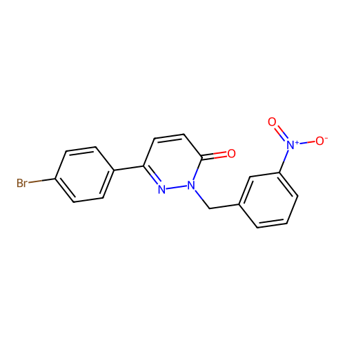 6-(4-Bromophenyl)-2-[(3-nitrophenyl)methyl]pyridazin-3-one structure