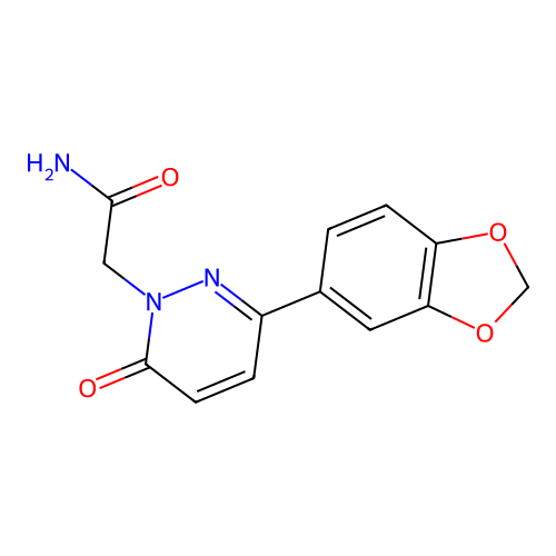 2-(3-(benzo[d][1,3]dioxol-5-yl)-6-oxopyridazin-1(6H)-yl)acetamide structure