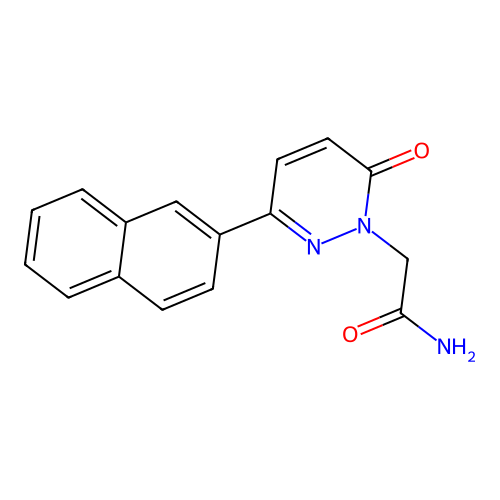 2-(3-(naphthalen-2-yl)-6-oxopyridazin-1(6H)-yl)acetamide structure