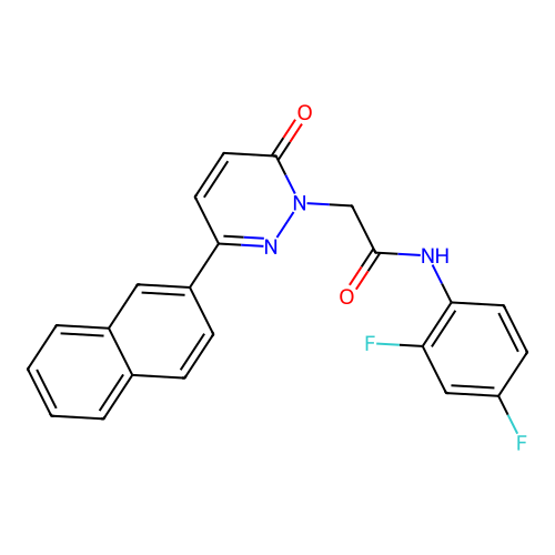 N-(2,4-difluorophenyl)-2-(3-naphthalen-2-yl-6-oxopyridazin-1-yl)acetamide structure