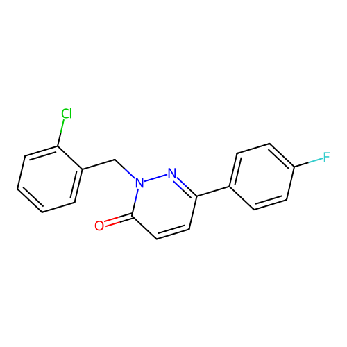 2-(2-chlorobenzyl)-6-(4-fluorophenyl)pyridazin-3(2H)-one structure