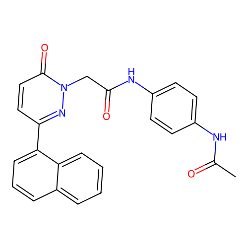 N-(4-acetamidophenyl)-2-(3-naphthalen-1-yl-6-oxopyridazin-1-yl)acetamide structure