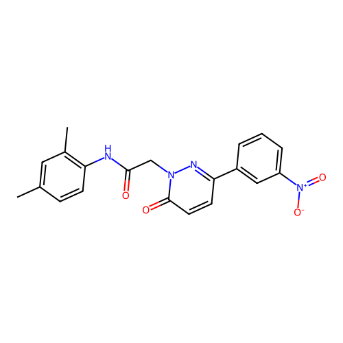 N-(2,4-dimethylphenyl)-2-[3-(3-nitrophenyl)-6-oxopyridazin-1-yl]acetamide structure