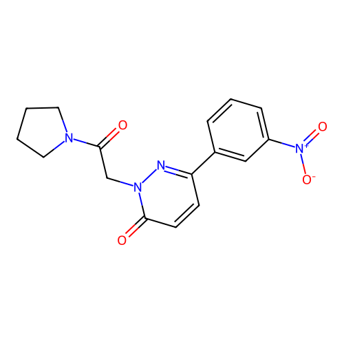 6-(3-Nitrophenyl)-2-(2-oxo-2-pyrrolidin-1-ylethyl)pyridazin-3-one structure