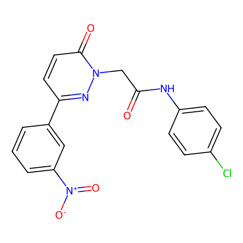 N-(4-chlorophenyl)-2-[3-(3-nitrophenyl)-6-oxopyridazin-1-yl]acetamide structure