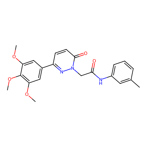 N-(3-methylphenyl)-2-[6-oxo-3-(3,4,5-trimethoxyphenyl)pyridazin-1-yl]acetamide structure
