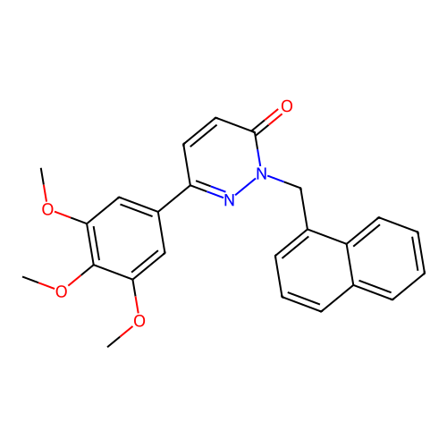 2-(Naphthalen-1-ylmethyl)-6-(3,4,5-trimethoxyphenyl)pyridazin-3-one structure