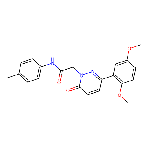2-(3-(2,5-dimethoxyphenyl)-6-oxopyridazin-1(6H)-yl)-N-(p-tolyl)acetamide structure