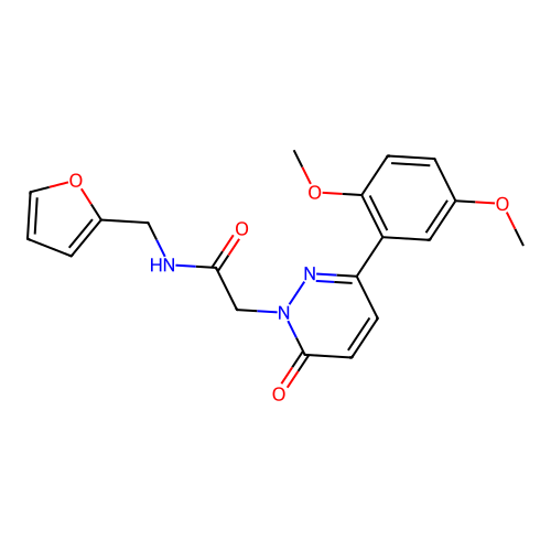 2-[3-(2,5-dimethoxyphenyl)-6-oxopyridazin-1-yl]-N-(furan-2-ylmethyl)acetamide structure