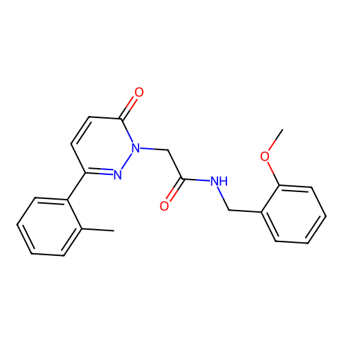 N-(2-methoxybenzyl)-2-(6-oxo-3-(o-tolyl)pyridazin-1(6H)-yl)acetamide structure
