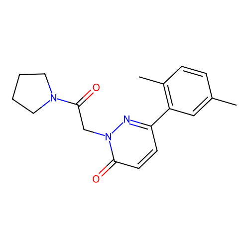 6-(2,5-Dimethylphenyl)-2-(2-oxo-2-pyrrolidin-1-ylethyl)pyridazin-3-one structure