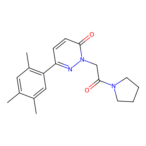 2-(2-Oxo-2-pyrrolidin-1-ylethyl)-6-(2,4,5-trimethylphenyl)pyridazin-3-one structure