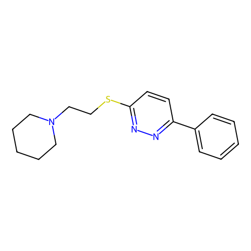 3-Phenyl-6-(2-piperidin-1-ylethylsulfanyl)pyridazine structure