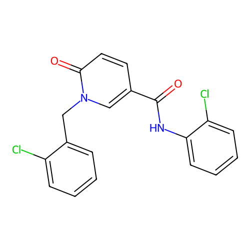 N-(2-chlorophenyl)-1-[(2-chlorophenyl)methyl]-6-oxopyridine-3-carboxamide structure