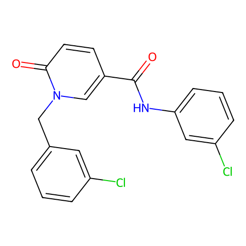 N-(3-chlorophenyl)-1-[(3-chlorophenyl)methyl]-6-oxopyridine-3-carboxamide structure
