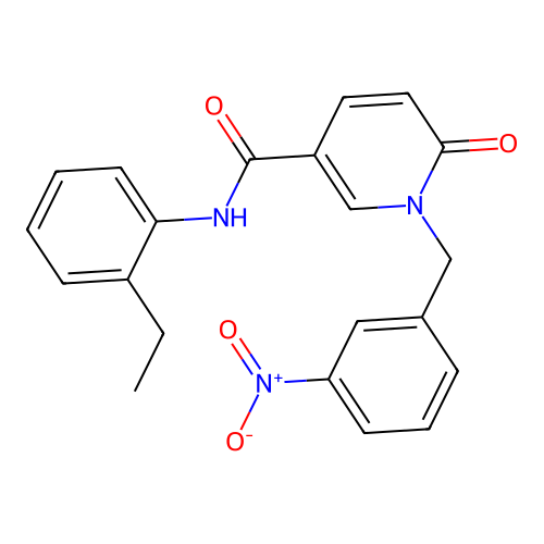 N-(2-ethylphenyl)-1-[(3-nitrophenyl)methyl]-6-oxopyridine-3-carboxamide structure