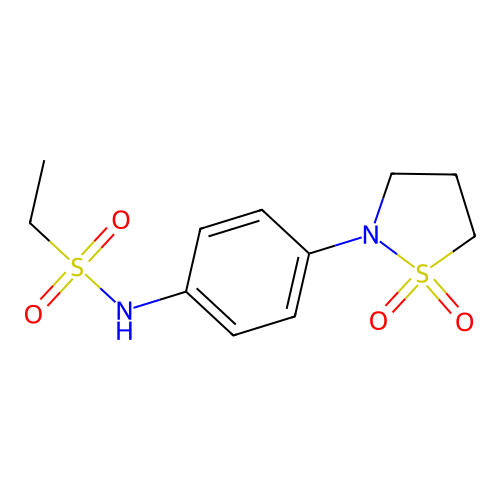 N-(4-(1,1-dioxidoisothiazolidin-2-yl)phenyl)ethanesulfonamide structure