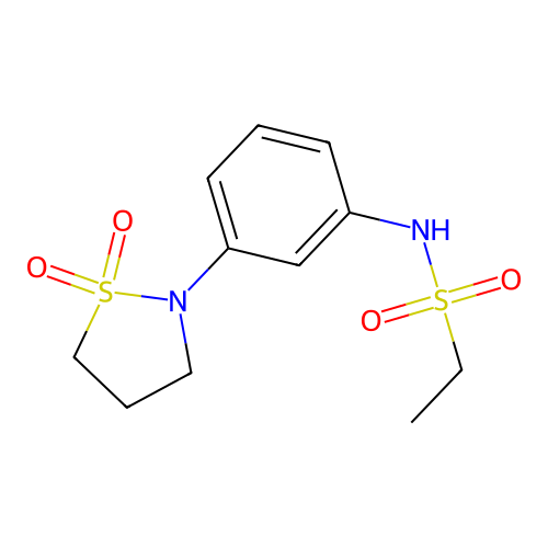 N-(3-(1,1-dioxidoisothiazolidin-2-yl)phenyl)ethanesulfonamide structure