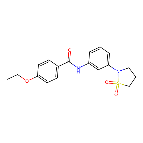 N-(3-(1,1-dioxidoisothiazolidin-2-yl)phenyl)-4-ethoxybenzamide structure