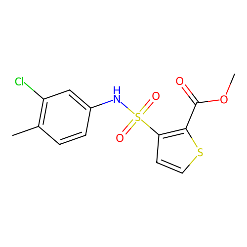 Methyl 3-[(3-chloro-4-methylphenyl)sulfamoyl]thiophene-2-carboxylate structure