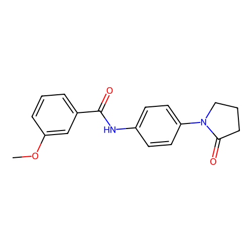 3-methoxy-N-[4-(2-oxopyrrolidin-1-yl)phenyl]benzamide structure