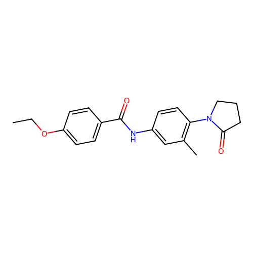 4-ethoxy-N-[3-methyl-4-(2-oxopyrrolidin-1-yl)phenyl]benzamide structure