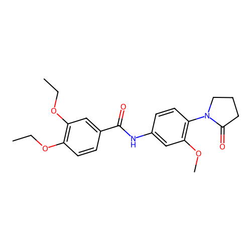 3,4-diethoxy-N-[3-methoxy-4-(2-oxopyrrolidin-1-yl)phenyl]benzamide structure