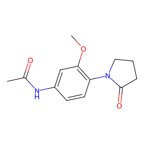 N-[3-methoxy-4-(2-oxopyrrolidin-1-yl)phenyl]acetamide structure