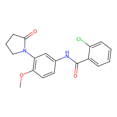 2-chloro-N-[4-methoxy-3-(2-oxopyrrolidin-1-yl)phenyl]benzamide structure