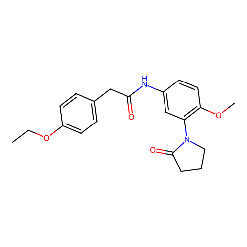 2-(4-ethoxyphenyl)-N-[4-methoxy-3-(2-oxopyrrolidin-1-yl)phenyl]acetamide structure